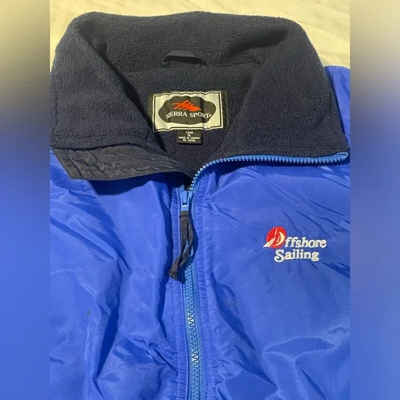 Retro 90s Offshore Sailing Fleece-lined Jacket - Picture 2 of 5